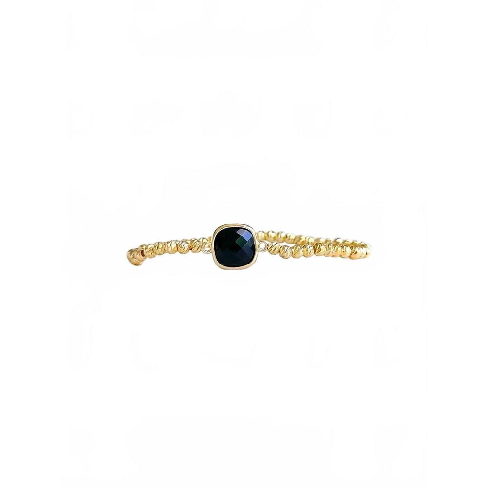 NEW EASTON ELLE women's stone stretch bracelet in black
